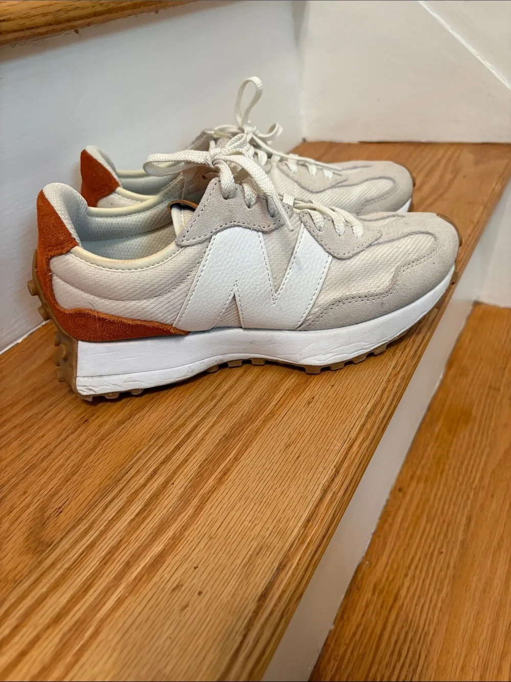 Neutral Cream & Rust Sneakers